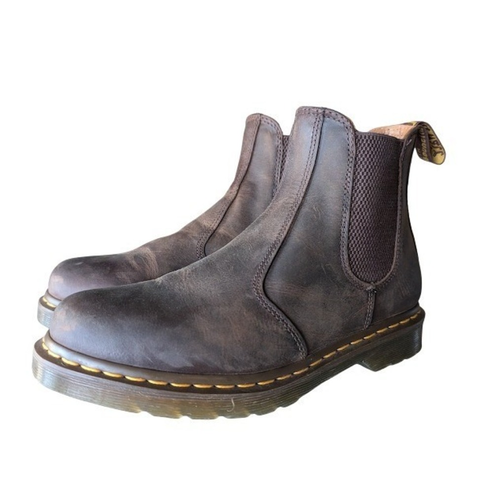Dr. Martens 2976 YS Crazy Horse Leather Chelsea Boots Brown Mens 9 Womens 10